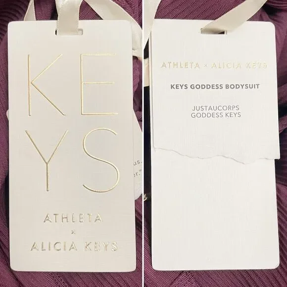 NWT Athleta x Alicia Keys Size Large Goddess Bodysuit Jumpsuit in Maroon NEW - Picture 14 of 16